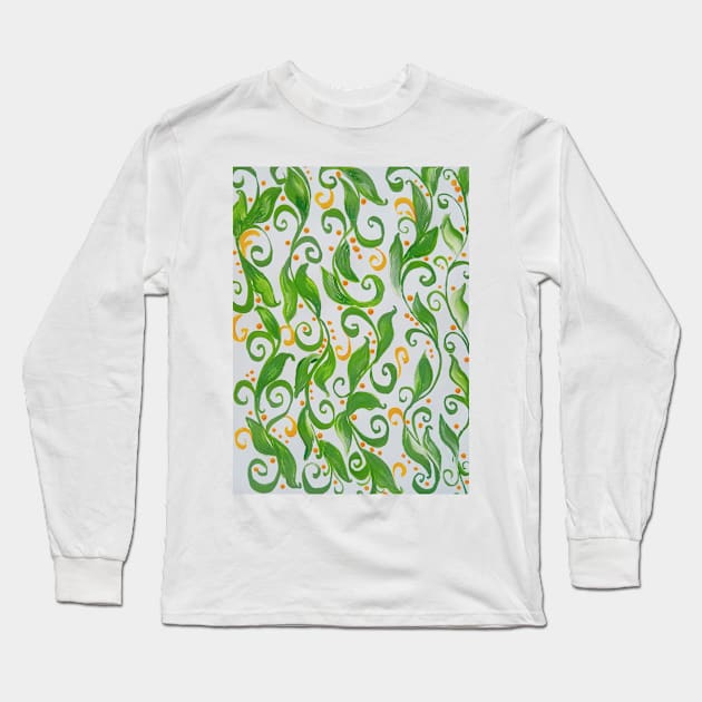 Decor verde Long Sleeve T-Shirt by RuslanaART